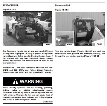 Manual De Serviço BOBCAT - T3571,T3571L - Escavadeira Compacta
