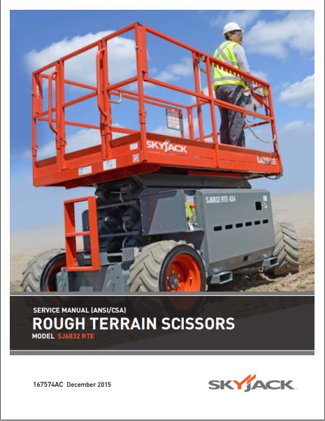 MANUAL DE SERVIÇOS DE OFICINA PDF ELEVADOR TESOURA SJ 6832 RTE - SKYJACK
