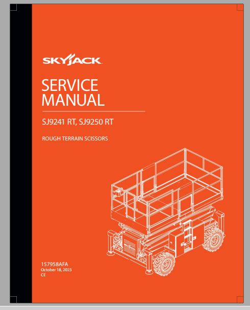 MANUAL DE SERVIÇOS DE OFICINA PDF ELEVADOR TESOURA SJ9241 RT SJ9250 RT - SKYJACK
