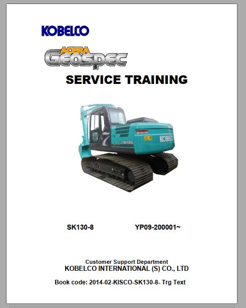 MANUAL DE SERVIÇOS DE OFICINA PDF ESCAVADEIRA SK130-8 - KOBELCO