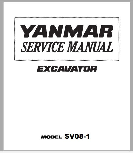 MANUAL DE SERVIÇOS DE OFICINA PDF ESCAVADEIRA SV08-1 - YANMAR