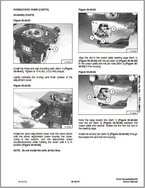 Manual De Serviço BOBCAT - V518 - VersaHANDLER
