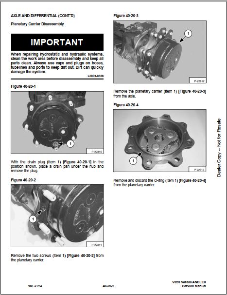 Manual De Serviço BOBCAT - V623 - VersaHANDLER