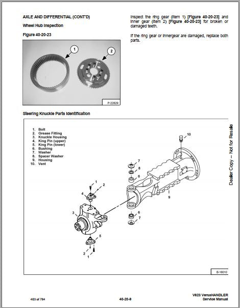 Manual De Serviço BOBCAT - V623 - VersaHANDLER