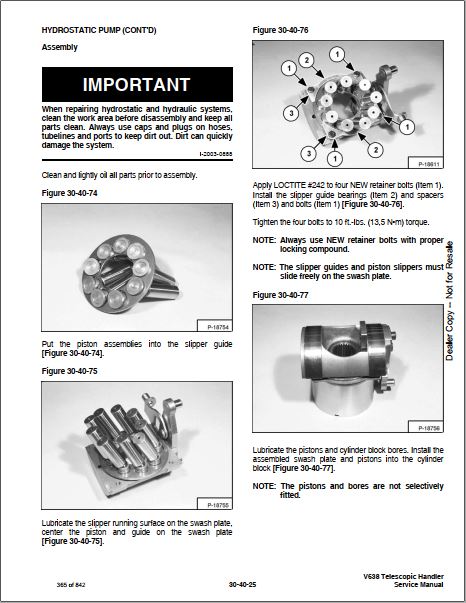 Manual De Serviço BOBCAT - V638 - VersaHANDLER