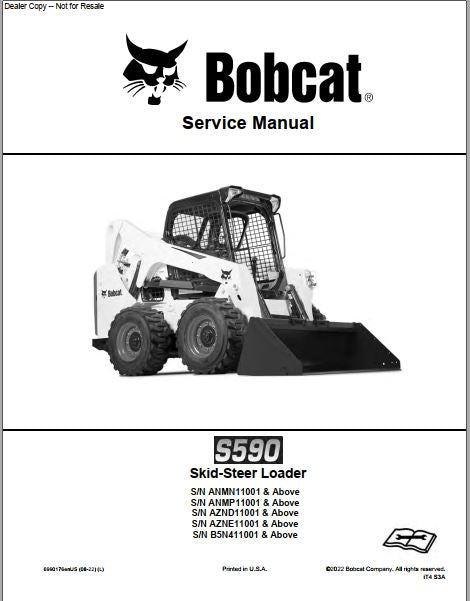 MANUAL DE SERVIÇOS DE OFICINA PDF MINI CARREGADEIRA S590 - BOBCAT