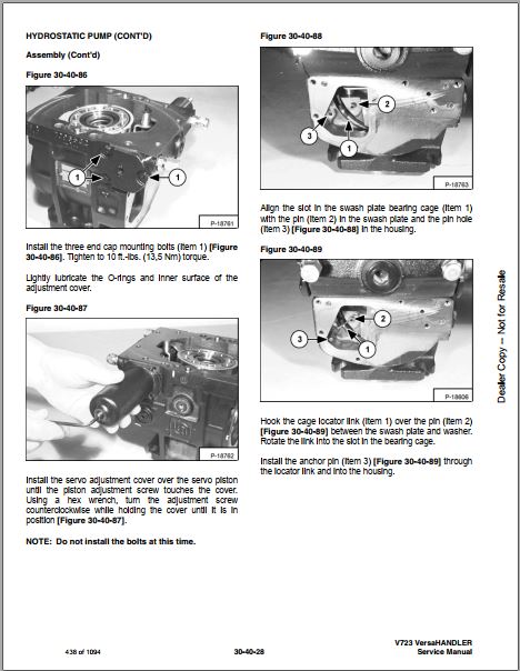 Manual De Serviço BOBCAT - V723 - VersaHANDLER