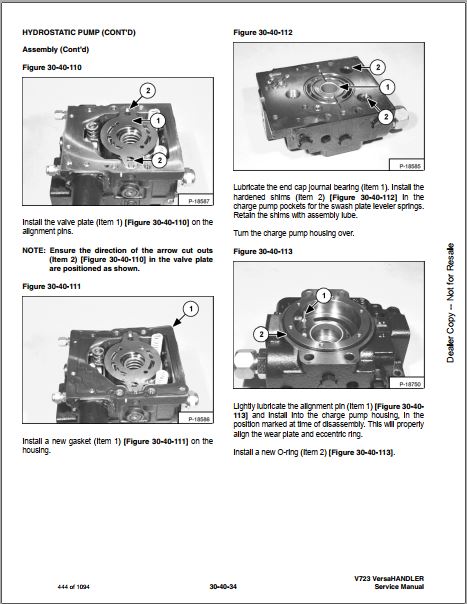 Manual De Serviço BOBCAT - V723 - VersaHANDLER