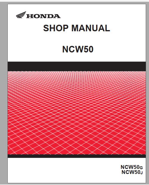 MANUAL DE SERVIÇOS DE OFICINA PDF NCW50 2023 - HONDA