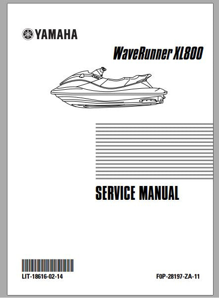 MANUAL DE SERVIÇOS DE OFICINA PDF WAVERUNNER XL800 - YAMAHA