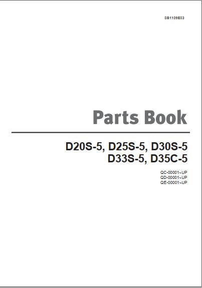 CATALOGO DE PEÇAS PDF EMPILHADEIRA D20S-5 D25S-5 D30S-5 D33S-5 D35C-5 - DOOSAN
