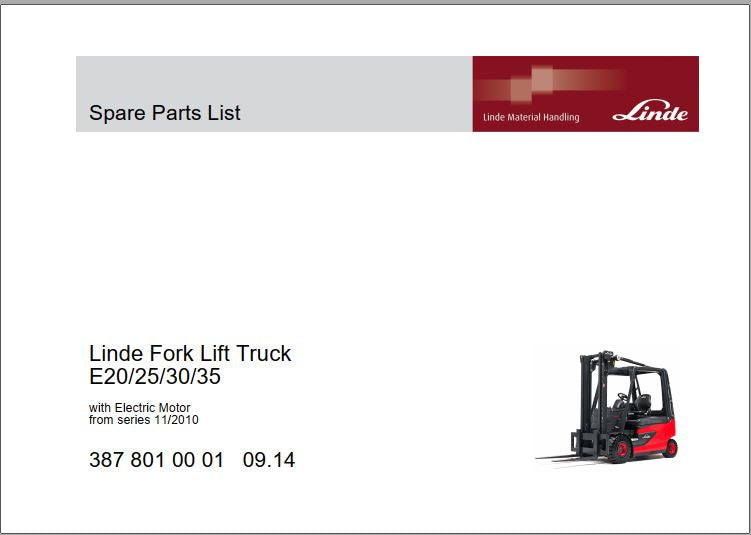 CATALOGO DE PEÇAS PDF EMPILHADEIRA E20 25 30 35 - LINDE