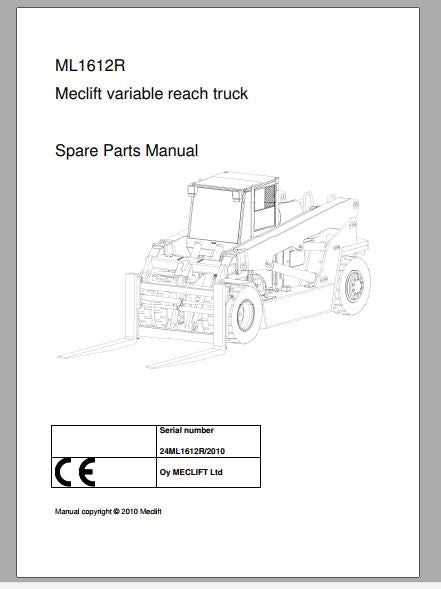 CATALOGO DE PEÇAS PDF EMPILHADEIRA ML1612R - MECLIFT