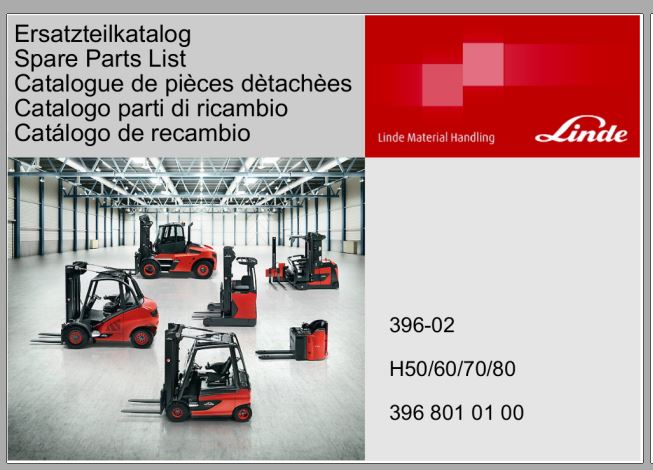 CATALOGO DE PEÇAS PDF EMPILHADEIRAS H50 60 70 80 - LINDE