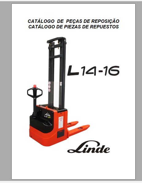 CATALOGO DE PEÇAS PDF EMPILHADEIRAS L14 L16 - LINDE