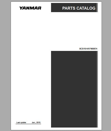 CATALOGO DE PEÇAS PDF MINI ESCAVADEIRA VIO82 - YANMAR
