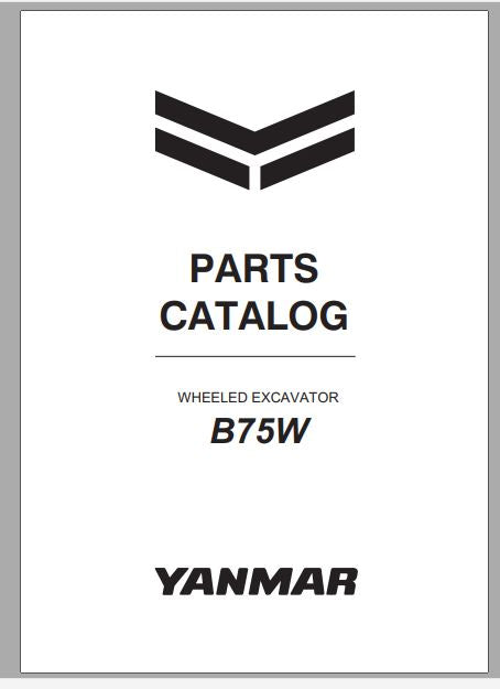 CATALOGO DE PEÇAS PDF ESCAVADEIRA SOBRE RODAS B75W - YANMAR