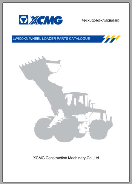 CATALOGO DE PEÇAS PDF PÁ CARREGADEIRA LW600KN - XCMG