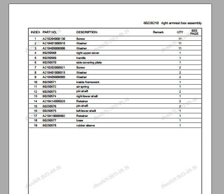 CATALOGO DE PEÇAS PDF RETROESCAVADEIRA BHL75A1C3H - SANY
