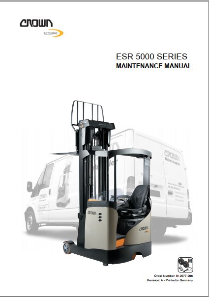 MANUAL DE MANUTENÇÃO PDF EMPILHADEIRA ESR 5000 SERIES - CROWN