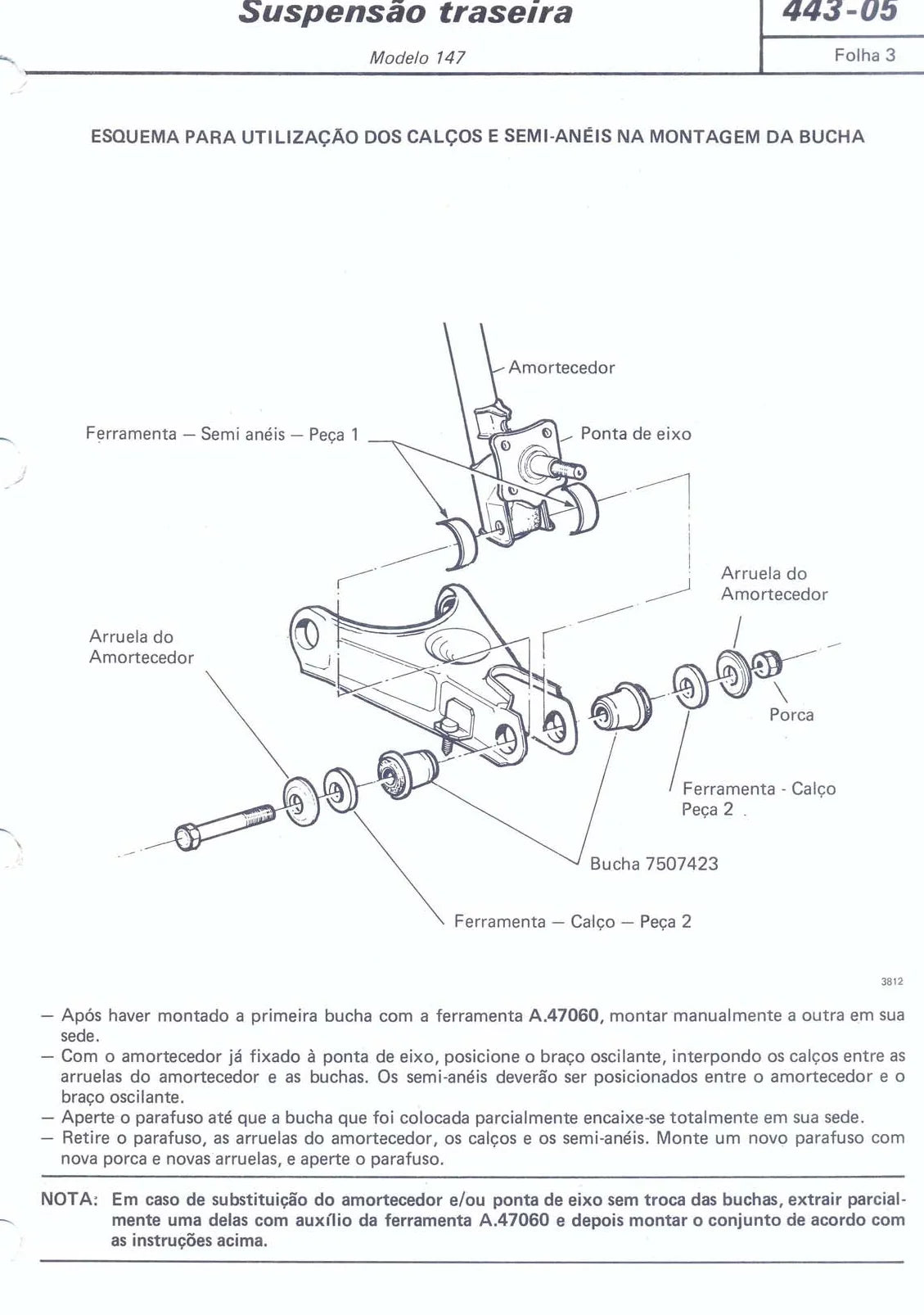 Fiat 147 / Spazio / Panorama / Pick-up — página técnica 4