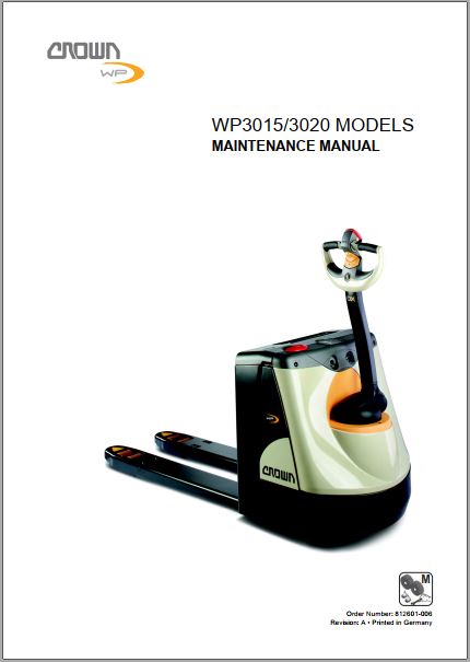 MANUAL DE MANUTENÇÃO PDF TRANSPALETEIRA WP 3015 3020 - CROWN