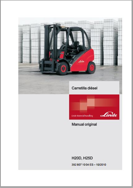 MANUAL DE OPERAÇÃO E MANUTENÇÃO PDF EMPILHADEIRAS H20D H25D  - LINDE