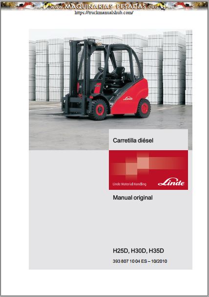 MANUAL DE OPERAÇÃO E MANUTENÇÃO PDF EMPILHADEIRAS H25D H30D H35D - LINDE