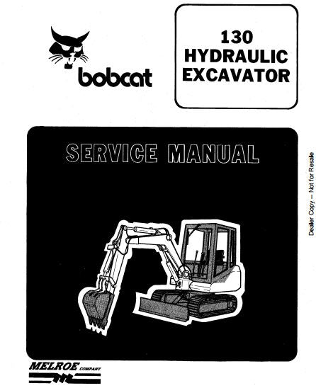 Manual De Serviço BOBCAT - 130 - Escavadeira Hidráulica