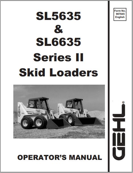 MANUAL DE OPERAÇÃO E MANUTENÇÃO PDF MINI CARREGADEIRA SL5635 SL6635 SERIES 2 - GEHL