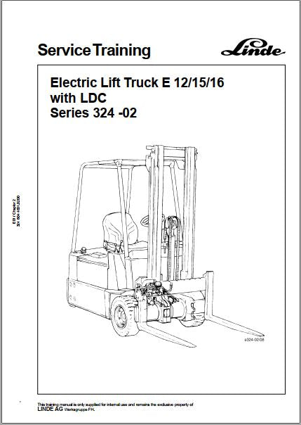 MANUAL DE SERVIÇOS DE OFICINA PDF EMPILHADEIRAS E 12, 15, 16 - LINDE