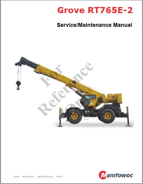 MANUAL DE SERVIÇOS DE OFICINA PDF GUINDASTE RT765E-2 - GROVE MANITOWOC
