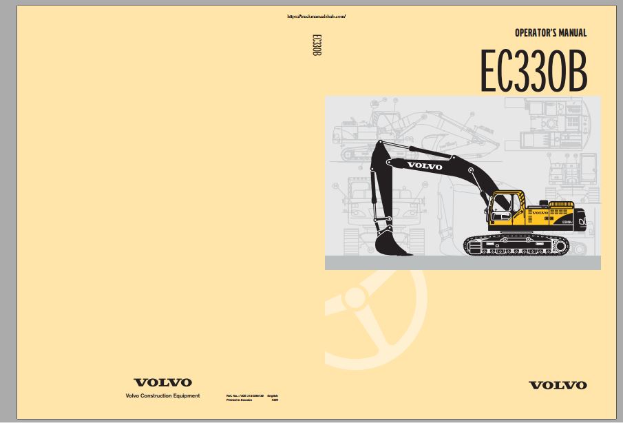 manual de serviço Volvo EC330B escavadeira hidráulica - documentação do cilindros do braço e caçamba
