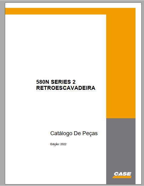 catálogo de peças 580N series 2 retroescavadeira