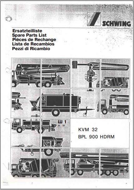 catálogo de peças ersatzteilliste spare parts list