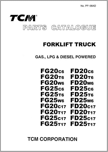CATALOGO DE PEÇAS TCM FG20C6, FD20C6