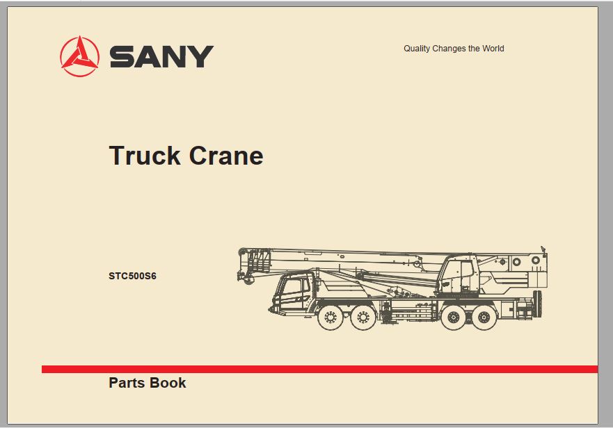 LIVRO DE PEÇAS - SANY STC500S6
