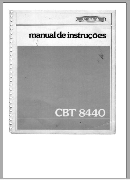 MANUAL DE INSTRUÇÕES - CBT 8440