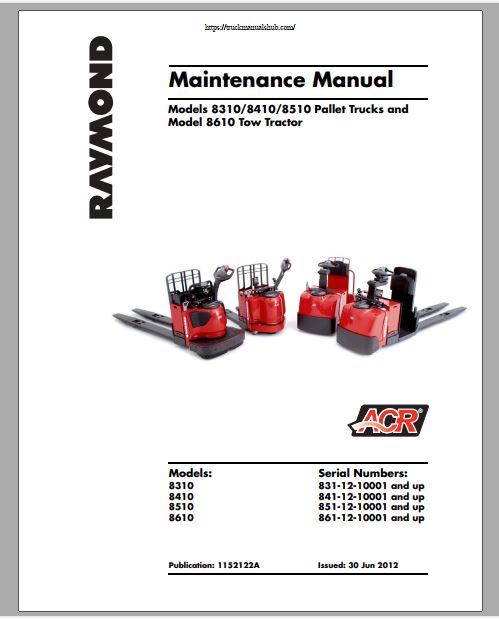 MANUAL DE MANUTENÇÃO - RAYMOND 8610 8410 8510