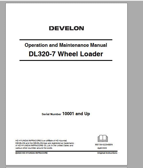 MANUAL DE OPERAÇÃO E MANUTENÇÃO - DEVELON DL320-7