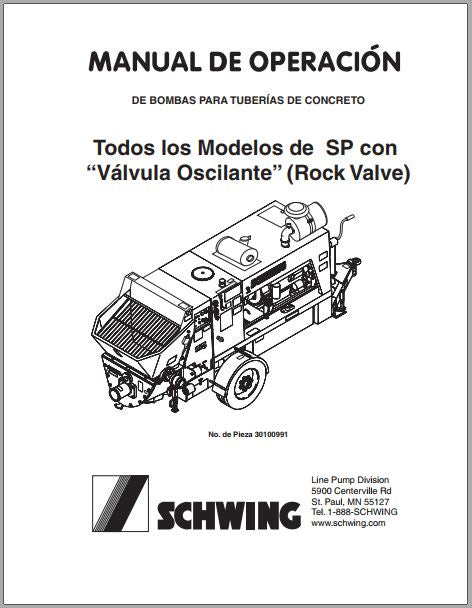 MANUAL DE OPERAÇÃO ROCK VALVE SCHWING VALVULA OSCILANTE