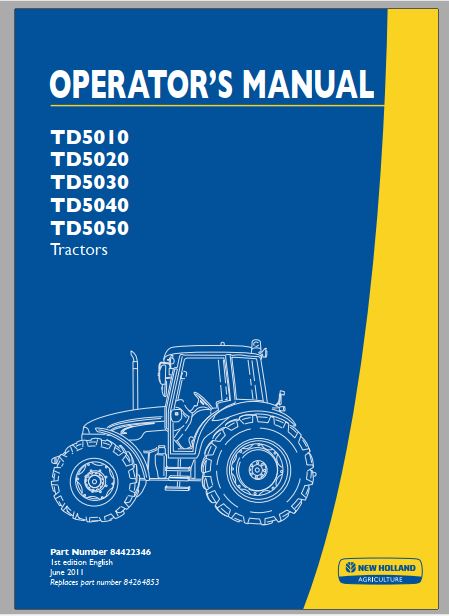 manual de operação tractors TD5010 NEW HOLLAND PDF-248