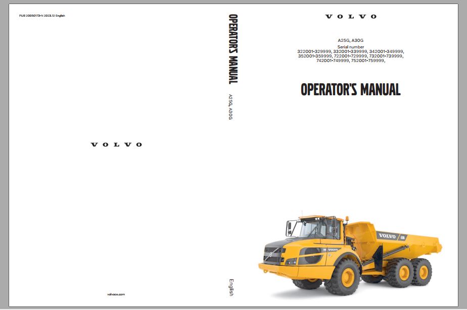 manual de reparo Volvo A25G A30G caminhão articulado - documentação do sistema elétrico