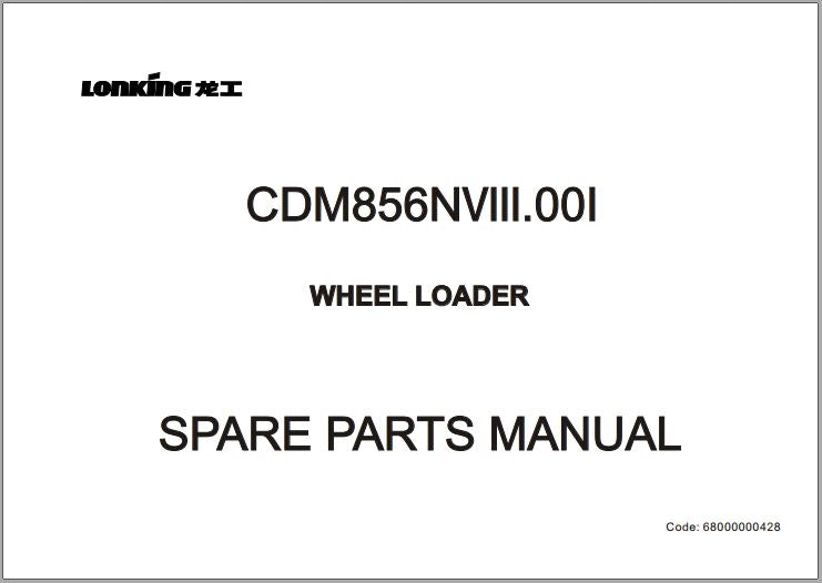 MANUAL DE PEÇAS DE REPOSIÇÃO - LONKING CDM856NVIII.00I