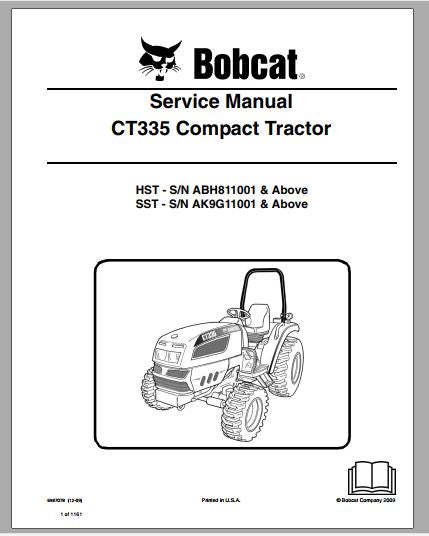MANUAL DE SERVIÇO - BOBCAT CT335