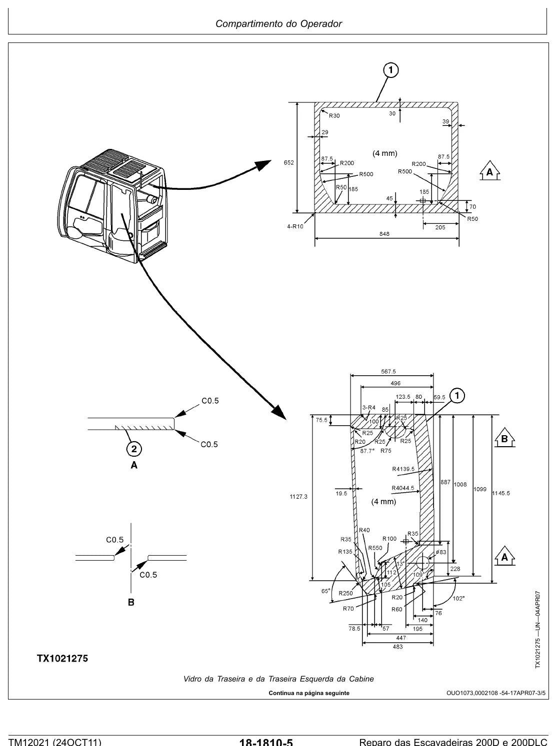 Manual de Serviço John Deere 200DLC — diagrama técnico (página interna do PDF)