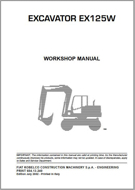 MANUAL DE SERVIÇO - FIAT KOBELCO EX125W