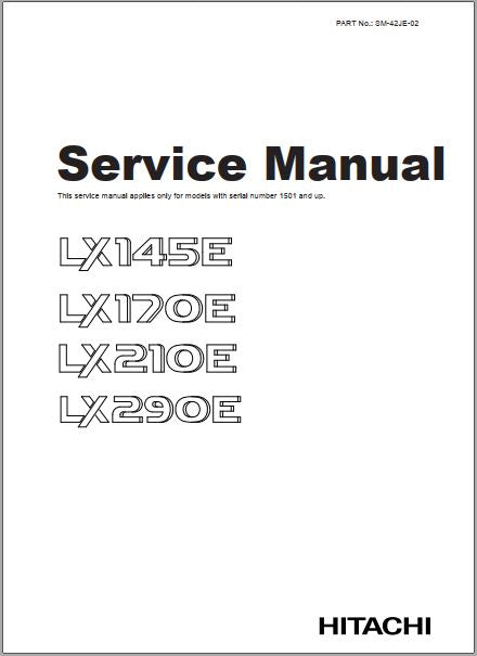 MANUAL DE SERVIÇO - HITACHI LX145E, LX17OE
