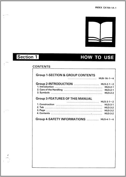 MANUAL DE SERVIÇO  EX150 HITACI