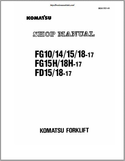 MANUAL DE SERVIÇO - KOMATSU FG10 14 10 18-17